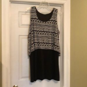 Espresso Aztec Print Short Dress 2x